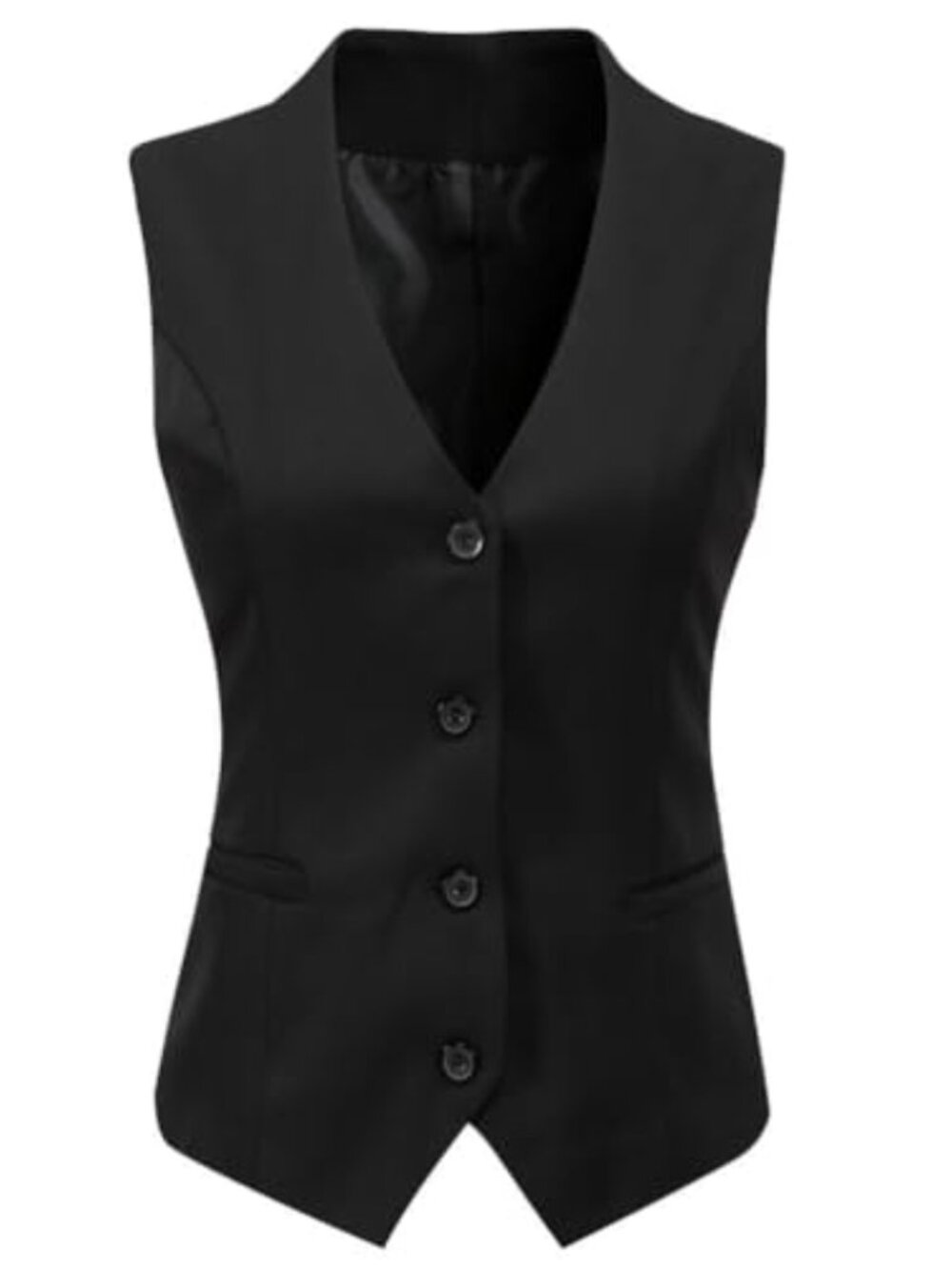 Women's Formal Sleeveless Fitted Business Suit Vest Waistcoat Polyester with